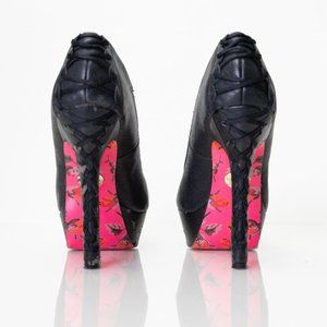 Betsey Johnson heel / Platform Heels / Leather Pump / Designer Shoe